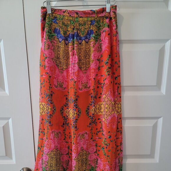 Banjul Boho-Print Palazzo Pants - size 0/1 - Picture 2 of 4